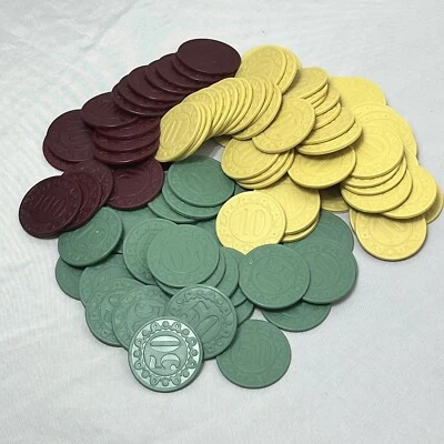 100 fichas de repuesto vintage Yahtzee Texas Hold Em piezas de juego Foto 1 de 4