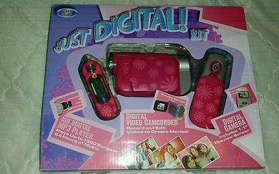  ¡Solo digital! Kit, Rosa - NUEVO EN CAJA 1 videocámara, 1 cámara, 1 GB REPRODUCTOR MP3 DIGITAL Foto 1 de 4