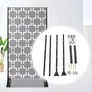 Sichtschutzständer aus Metall, Sichtschutz Deko Terrasse Metallzaun Außen - Bild 1 von 14