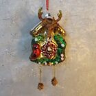 Black Forest Cuckoo Clock Vintage Glass Christmas Ornament Reindeer Deer-Head 7"