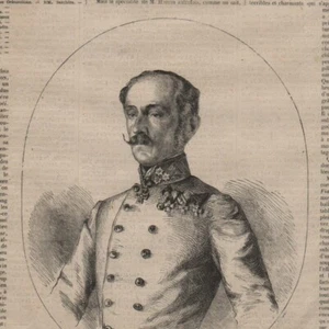 Le chevalier Louis de Benedek - Feld-maréchal d'Autriche  Gravure de presse 1866 - Imagen 1 de 2