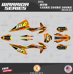 Graphics Kit for KTM  125XC 250XC 300XC 2019 2020 2021 2022 Warrior - Orange - Picture 1 of 6