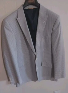 1926 Original Size US 44R Grey Pinstriped Blazer Sport Coat Suit Jacket 2 Button - Picture 1 of 8