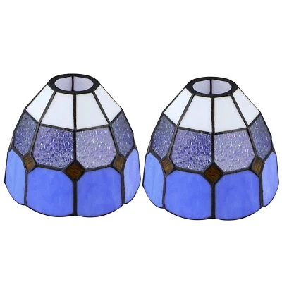 2 Pcs Glass Light Shade Chandelier Light Cover 15/8" Fitter Replacements Shade F - Image 1 of 4