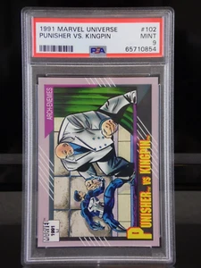 1991 MARVEL UNIVERSE SERIES 2 PUNISHER VS KINGPIN #102 TRADING CARD | PSA 9 MINT - Picture 1 of 6