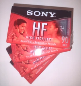 4 Sealed Sony HF 90 Minute Blank Audio Cassette Tapes High Fidelity C-90HFL  - Imagen 1 de 4
