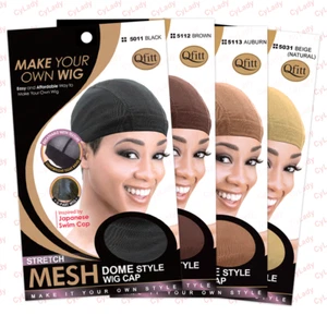 QFITT MESH DOME STYLE WIG CAP(4PCS) Black,Brown,Auburn,Beige Colors - Picture 1 of 5