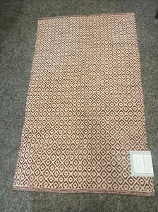 Sunham CASCADA HOME Petite Diamond Large 30”x45” Accent Bath Rug Red Retail $60 - Picture 1 of 9