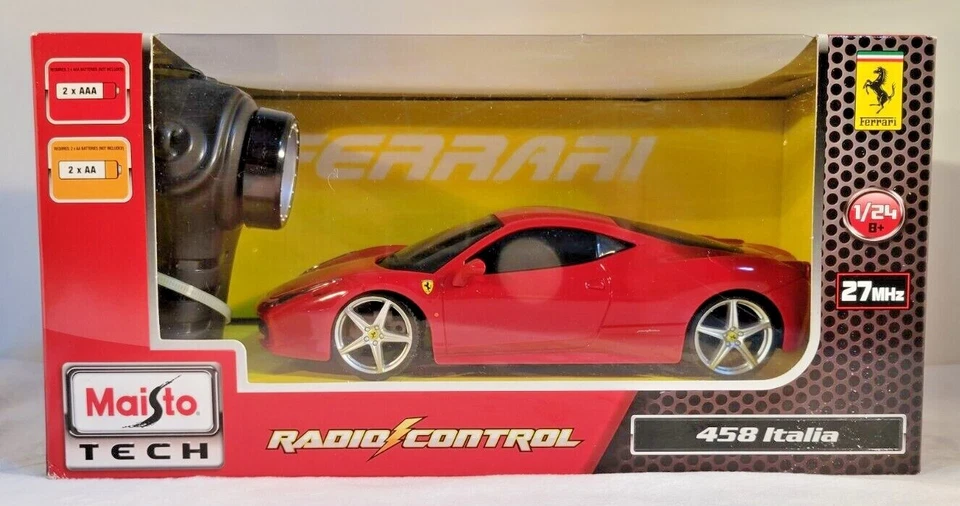 Radio Control Masito Tech 458 Italia 27mhz Ferrari escala 1/24 Foto 1 de 1