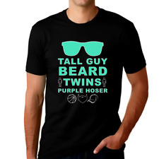 Perfect Dude Shirt for Men - Tall Guy Beard Twins Purple Hoser Dude Shirt - Perf