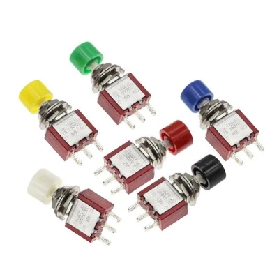 Mini Push Button Momentary Automatic Return On Off Switch 6mm 3/6pin 2 Position - Image 1 of 4