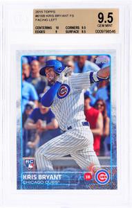 2015 Topps #616B Kris Bryant Facing Left Swinging VAR BGS 9.5 Rookie RC