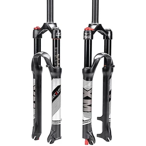 27.5" MTB Bike Air Suspension Fork Remote 120mm Travel 1-1/8" Disc Brake 9mm QR - Picture 1 of 10