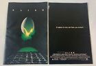 1979 Two Part Sci Fi Horror Movie Ad  Alien In Space No One Can Hear You Scream