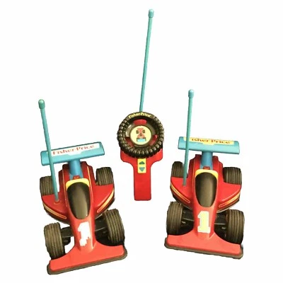 Fisher Price vintage Rennauto RC ferngesteuert 2825 und Ersatzauto 1992 getestet - Bild 1 von 4