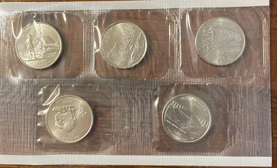 2005 P Statehood Washington Quarter Set - 5 Coins in Mint Cello - Free Shipping - Image 1 of 2