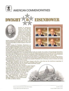 #356 25c Dwight Eisenhower #2513 USPS Commemorative Stamp Panel - Picture 1 of 1