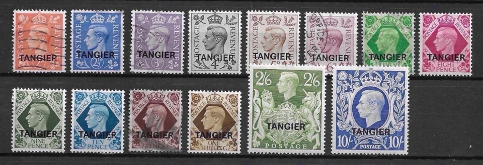 GB Tánger 1949 definitivos (excl. 5/-) montado como nuevo/usado. SG cat £162 Foto 1 de 1
