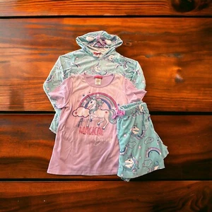 Girls Size Lg 14-16 Saint Eve 3-Piece Sleep Set Pajamas Unicorn Sleepwear Pink - Picture 1 of 13