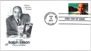 2014 Ralph Ellison Sc 4866 FDC ArtCraft author Invisible Man literature culture - Picture 1 of 1