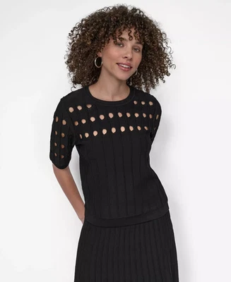 Suéter DKNY para mujer talla XL crepé recortado Foto 1 de 3