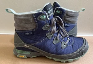 Ahnu Sugarpine Vibram Waterproof Blue Women's Hiking Boots Size 7 - Picture 1 of 8