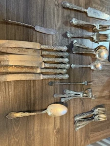 Alhambra Silverplate 1907 Flatware Lot – 42 Pc Rogers AA Ornate Vintage Set - Picture 1 of 24