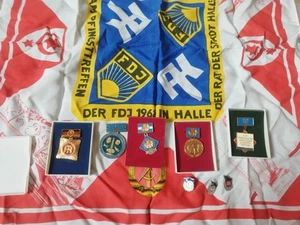 DDR FDJ Abzeichen Tuch Orden 1968 Pfingstreffen 1968 NVA Koppelschloss Silber - Bild 1 von 19