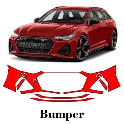 Película de protección de pintura PPF precortada para parachoques delantero para Audi RS6 2021-2025 Foto 1 de 4