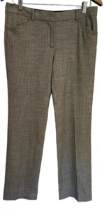 Vince Elie Tahari Womens Black White Trouser Pants Size 4 Wool Rayon Blend Pants - Picture 1 of 20