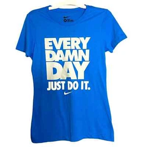 Nike Slim Fit Blue T-shirt Medium - Picture 1 of 4