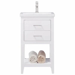 Design Element Group Cara 20" Single Sink Vanity in White - Picture 1 of 5