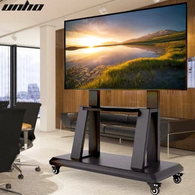 UNHO TV Ständer Standfuß auf Rollen Extra Groß TV Bodenständer Höhenverstellbar