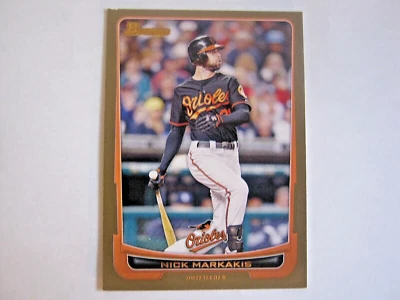 Nick Markakis 2012 Bowman Gold Parallel Card #131 - Image 1 of 2