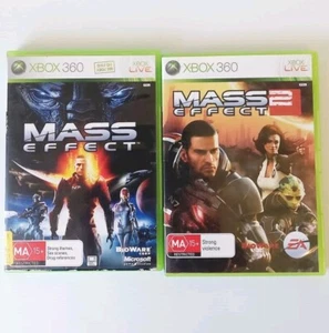 Mass Effect 1 & 2 Microsoft Xbox 360 Pal | VGC | Complete With Manuals - Picture 1 of 6