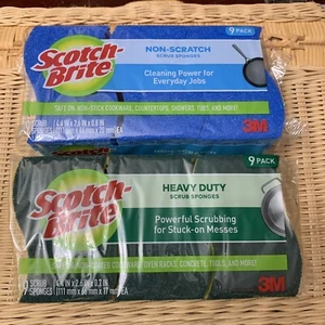 3M Scotch-Brite Sponges: scrub sponge Non Scratch Or Heavy-duty 18-pack - Picture 1 of 14