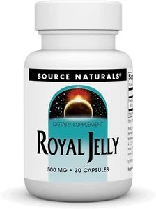 Source Naturals Royal Jelly, 500mg, 60 Capsules 60 Count (Pack of 1) - Picture 1 of 5