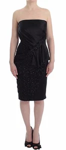 Masha Ma Dress Black Strapless Embellished Pencil Shift Sheath US4 / XS RRP $800 - Picture 1 of 9