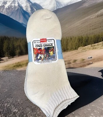 Calcetines de corte bajo para hombre de colección Pros Choice Hanes etiqueta roja años 80 nuevos tostados 10-13 EE. UU. Foto 1 de 4