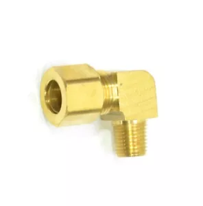 1/2" Tube OD Compression x 1/4" Male Npt Elbow Fitting Adapter Gas Water HVAC - Picture 1 of 6