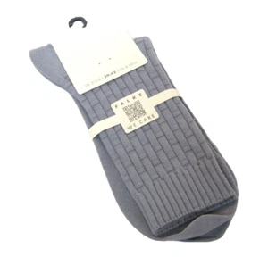 Falke Damen Baumwoll- und Wollmischung Crew Socken Basketweave grau - NEU - Bild 1 von 1