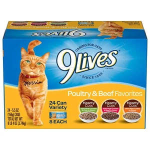 Poultry and Beef Favorites Variety Pack Wet Cat Food, 5.5-Ounce Can, 24 Count - Picture 1 of 6