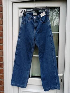 Men's Hollister Super Baggy Painter / Skater Jeans Medium Wash - Picture 1 of 6