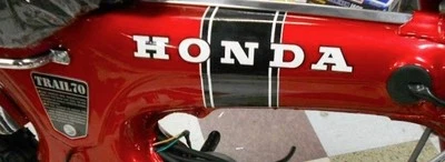 Honda CT70 KO 2pc. Black Stripe Main Frame Decal Set 69-71 MADE IN USA! - Image 1 of 4