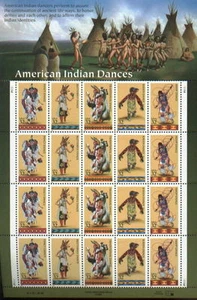 Scott 3072-76 American Indian Dances Sheet - Picture 1 of 1