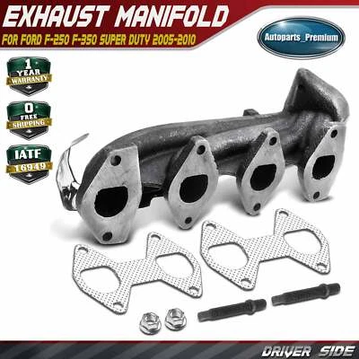 Colector de escape izquierdo con junta para Ford F-250 F-350 Super Duty 2005-2010 5,4 L Foto 1 de 4