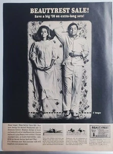 Colchón Simmons Beautyrest de colección 1964 estampado anuncio efímero decoración artística de pared - Imagen 1 de 1