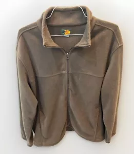 Bass Pro Jacket Mens XL Long Sleeve Green Full Zip Pockets Fleece Outdoors - Picture 1 of 5