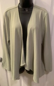 Philosophy Republic Clothing Women’s Plus Size 1X Green Open Front Cardigan - Picture 1 of 5
