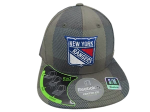 New York Rangers Mens Size S/M Reebok Gray Center Ice Fitmax Flex Fit Hat $25 - Picture 1 of 6